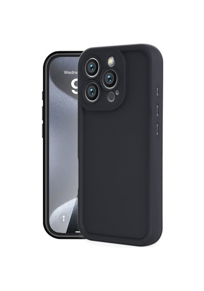 Apple iPhone Uyumlu  16 Pro Max Uyumlu Kılıf Viera Silikon - Siyah