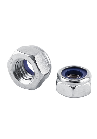 Paslanmaz Fiberli Somun. M8. 50 Adet. 8mm.