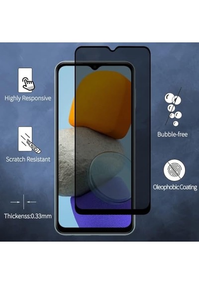 Tr Oppo A15 - A15s Privacy Hayalet Ekran Koruyucu 2 Adet - 9h Temperli Cam, Yan Görünme Engelleyici, Tam Kaplama