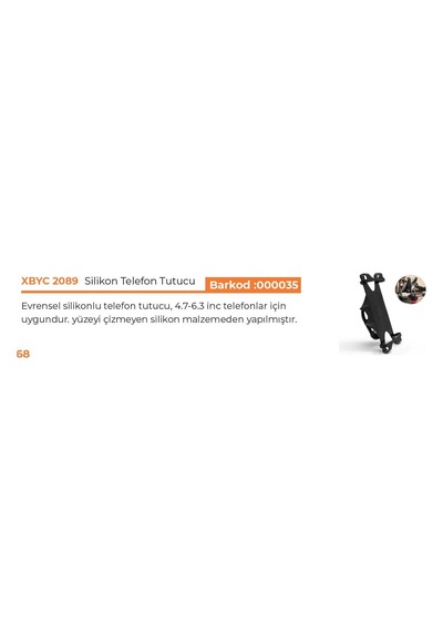 Xbyc 2089 Silikon Telefon Tutucu 4.7-6.3 İnc Telefonlar İçin Tutu Siyah - Gümüş