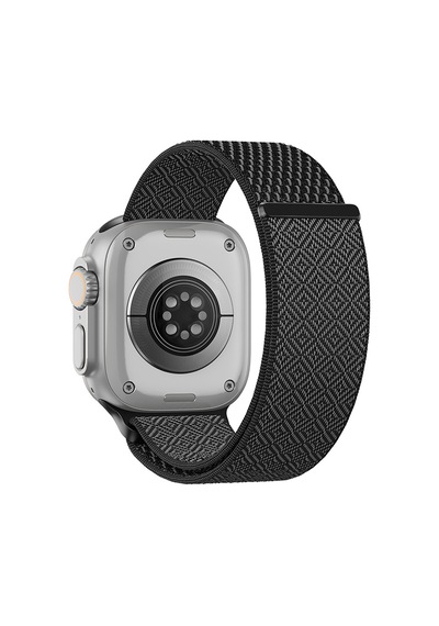 Watch 42mm Uyumlu Kordon Wiwu Wb501 Cloudflex Serisi Hasır Örgü Strap Kayış Siyah