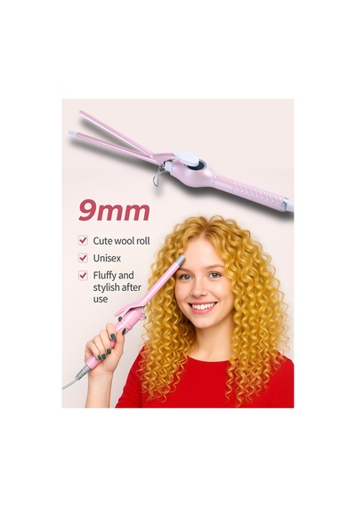 Curlylife Tb 1672 Afro Dalga İnce Uçlu Saç Şekillendirici Saç Maşası - 9 Mm Extra Uzun Başlıklı Pembe - 828923009