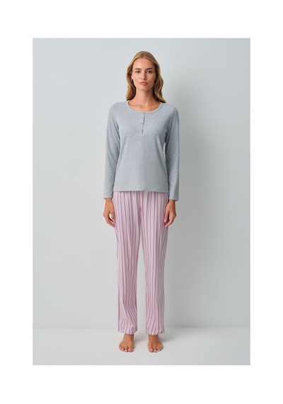 Suwen Cosy Pijama Takımı Wsh10510092919 Pembe