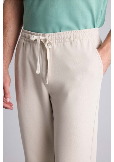 Defacto Regular Fıt Beli Lastikli Cepli Düz Kısa Paça Pantolon C6022ax26aubg106 Bej-bg106