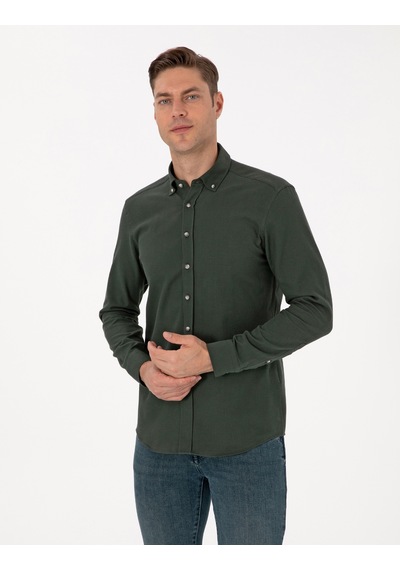 Pierre Cardin Erkek Koyu Haki Gömlek Desenli 50311562-vr111 Koyu Haki Pierre Cardin Erkek Koyu Haki Gömlek Desenli 50311562-vr111 Koyu Haki