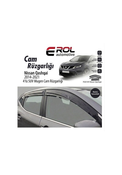 Nissan Qashqaı 2014-2021 4'lü Suv Mugen Cam Rüzgarlığı
