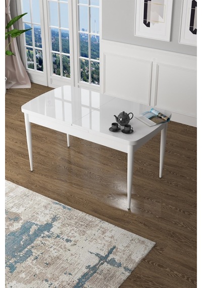 Canisa Concept Zen Serisi 80x132 Mdf Açılabilir Beyaz Masa Takımı Ve 4 Bordo Sandalye Beyaz Canisa Concept Zen Serisi 80x132 Mdf Açılabilir Beyaz Masa Takımı Ve 4 Bordo Sandalye Beyaz