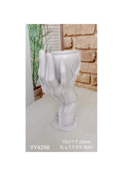 Yy4298 Ağaç Desenli El İçerisinde Dekoratif Kase Biblo Silikon Ka