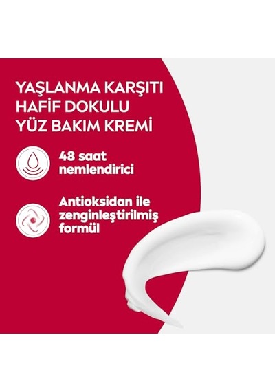Nıvea Yaşlanma Karşıtı Yüz Kremi 100 Ml, 24 Saat Nemlendirici Yüz Kremi, Uv Koruması