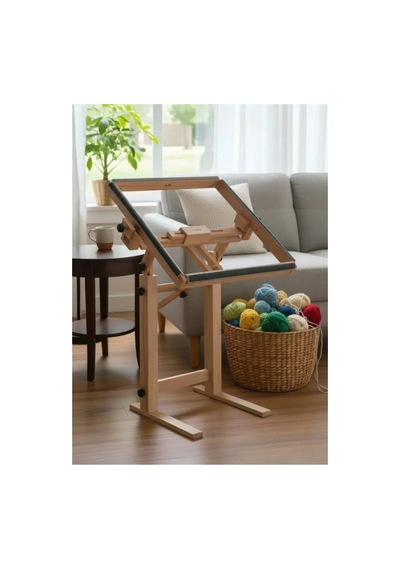 Kasnak Tutucu Ahşap Ayaklı Stand 20cm İle 100cm Arası Tüm İğneli/telli Kasnak Bağlanabilir Özellik
