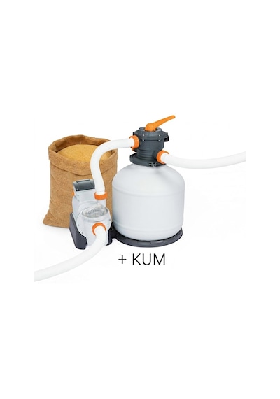 Bestway İntex Havuzlarla Uyumlu Kum Filtreli Devirdaim Motoru 11.355 lt 58486