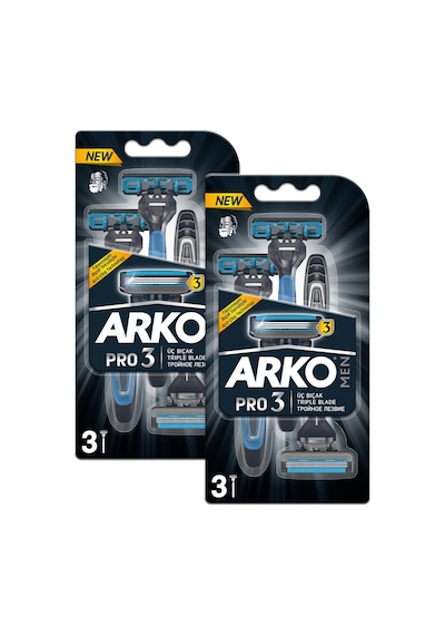 Arko Men Pro 3 Bıçaklı Erkek Tıraş Bıçağı 2 x 3'lü