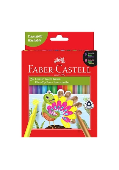 Faber-Castell Comfort Fırça Uçlu Keçeli Kalem 24Lü 5068155243000