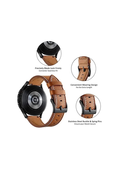 Huawei Watch Gt4 / Gt5 / Gt6 41 Mm / Gt5 Pro 42 Mm Uyumlu Yüksek Kalite Pu Deri Dikiş Detaylı Kordon 18mm