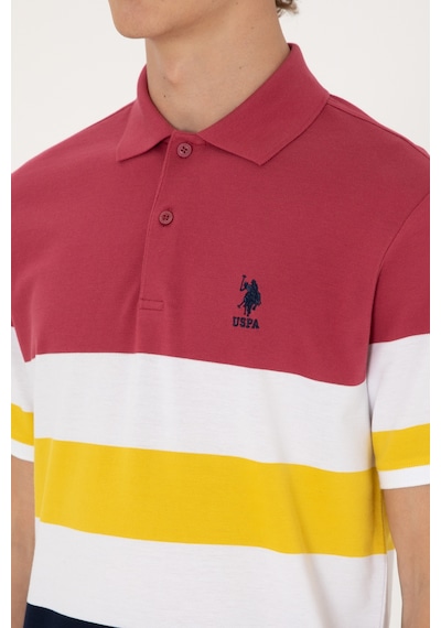 U.S. Polo Assn. Erkek Regular Fit Polo Yaka Vişne Tişört 50306820-VR223