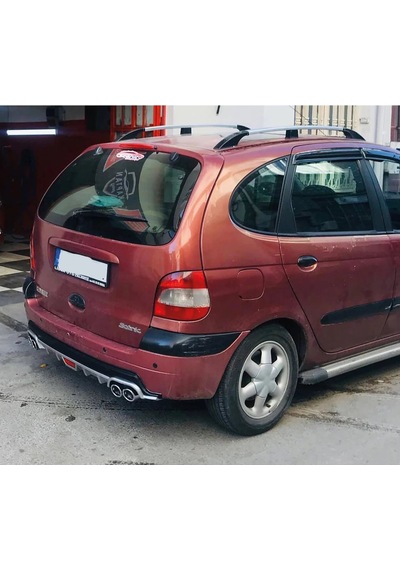 Renault Scenic 1 Gri Difüzör Difizör Yuvarlak Egzoz Görünüm Kulaklı Tip 1997-2003