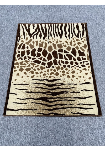 Saray Vizyon 11121 R 80x100 Kahve Krem Leoparlı Kesme Halı