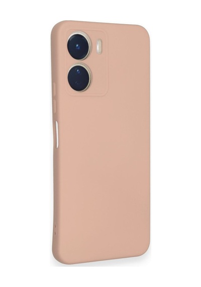 Vivo Y16 Uyumlu Kılıf Nano İçi Kadife Silikon - Pudra