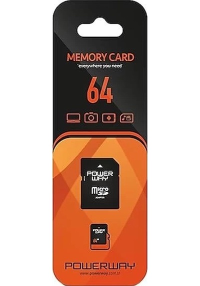 Powerway Pwr-64 64 Gb Micro Sd Hafıza Kartı Class 10 Diğer