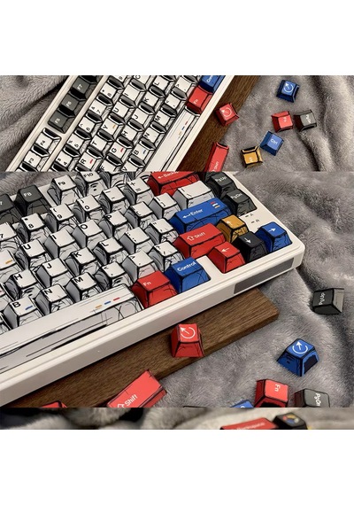 Karışık Keycaps  Yükseklik 136 Tuşları Tam Set Klasik Basit Tarzı Mekanik Klavye Keycaps 1