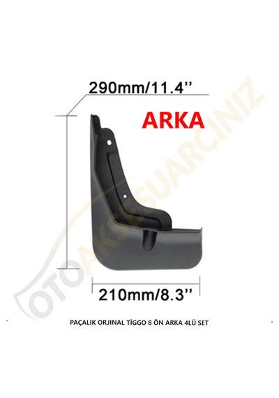 Chery Tiggo 8 Paçalık Ön Arka Tozluk Set