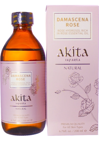 Akita Doğal Yağı Alınmamış Gül Suyu Cam Şişe 200 ML