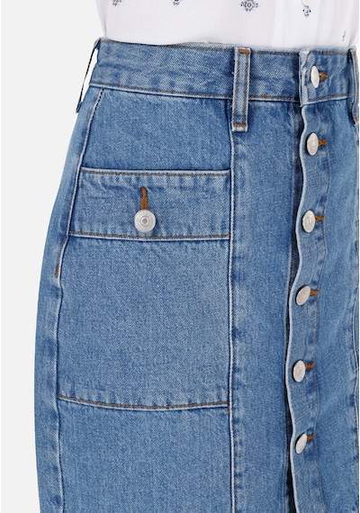 Colin's Colins Slim Fit Düz Düğmeli Kadın Denim Etek Cl1068632 Q1.v1 Dn40508 Denim
