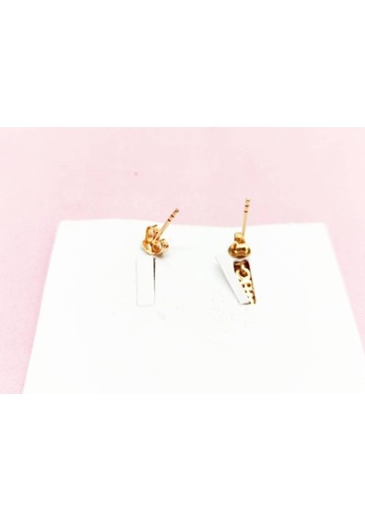 Oriental Kuyumculuk Jewellery Taşlı Rose Gümüş Küpe Pembe