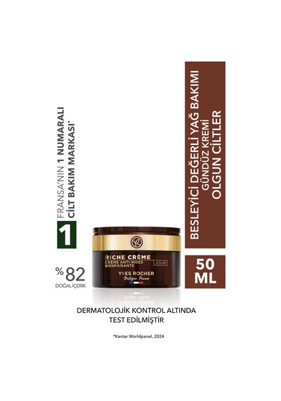 Yves Rocher Gündüz Kremi - Besleyici Yaşlanma Karşıtı Değerli Yağ Bakımı / Riche Crème-26273 50 Ml