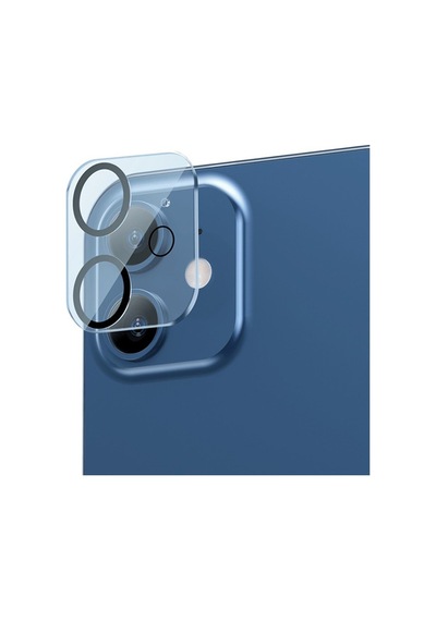 Baseus Apple Uyumlu iPhone 12 6.1 3D Full Kaplama Kamera Koruyucu Cam