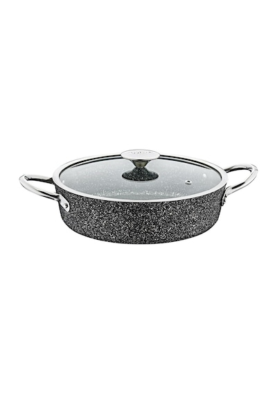 Oms 3316 Granit 24 Cm Kısa Tencere Siyah İndüksiyonlu Genel