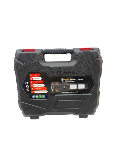 Gs-15850 110w 11000 Lümen Ateş Yakabilen Profesyonel Şarjlı El Feneri - 25600 Mah Gerçek Dev Pilli Siyah