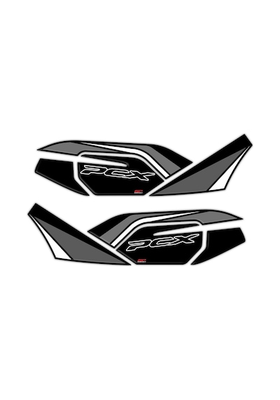 GP Kompozit  Honda PCX 125 2021-2024 Uyumlu Yan Alt Ayak Pad Gri