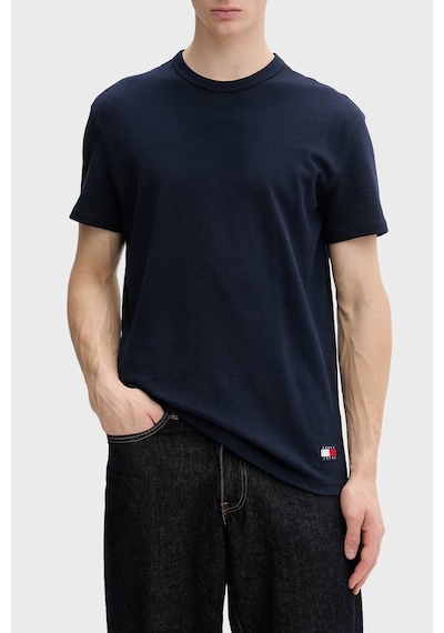 Tommy Jeans Logolu Pamuk Karışımlı Bisiklet Yaka T Shirt Erkek T Shirt Dm0dm22529 C1g Lacivert