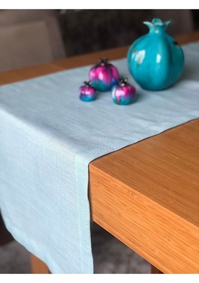 Valerium Simli Nil Yeşili Runner 40x150cm Nil Yeşili