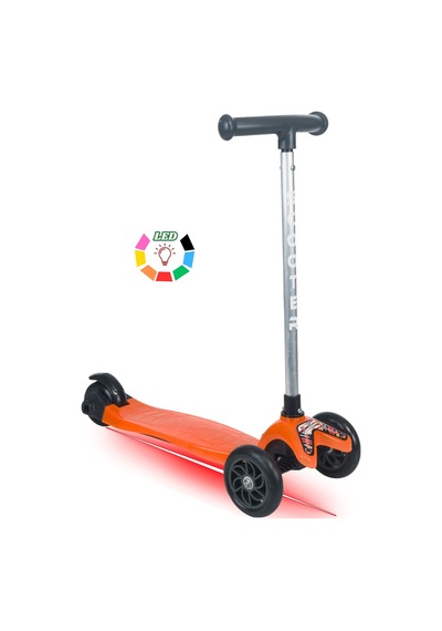 Tois ColorWase Led Işıklı 4 Kademe(50-65 cm) Ayarlanabilir 3 Tekerlekli Scooter Siyah