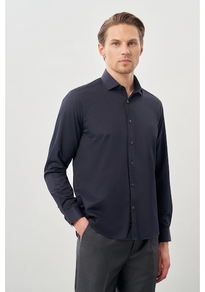 İmza Koyu Lacivert Uzun Kol Düz Bez Ayağı Yarım İtalyan Yaka Cepsiz Pamuklu Classic Slim Fit Gömlek 1004245268 Koyu Lacivert İmza Koyu Lacivert Uzun Kol Düz Bez Ayağı Yarım İtalyan Yaka Cepsiz Pamuklu Classic Slim Fit Gömlek 1004245268 Koyu Lacivert