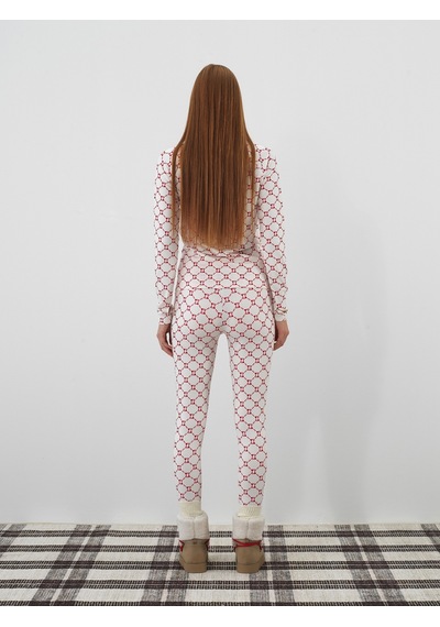 Xint Ekru Esnek Dokulu Slim Fit Tayt 470521