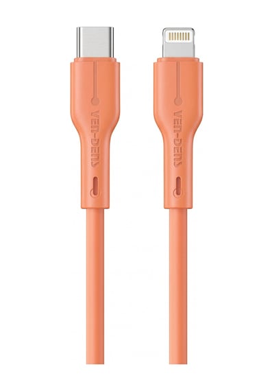 Ven-dens Vd-dc23cl 30 W Pd Type-c To Lightning Hızlı Şarj Ve Veri Kablosu, 1 Metre, Esnek, Turuncu