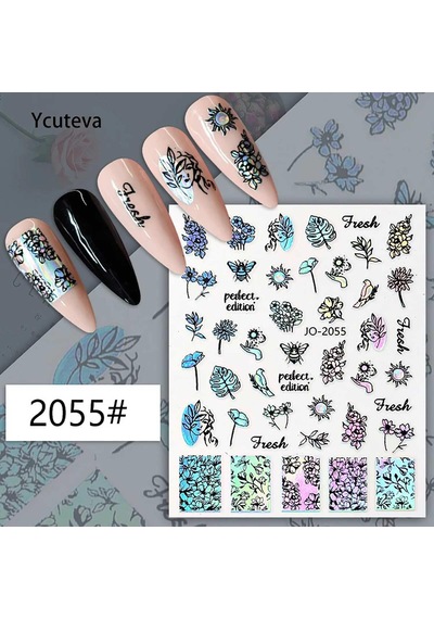 Adanil Hologram Yaprak Çiçek Güvercin Arı Sticker J0-2055