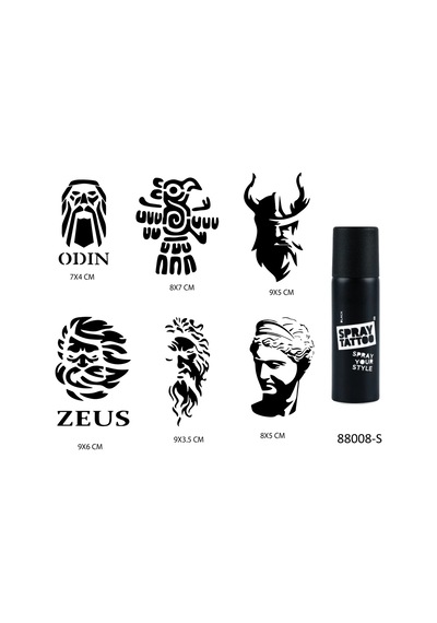 Airbrush Tattoo Mitolojik İnançlar Spray Tattoo Geçici Sprey Dövme Seti