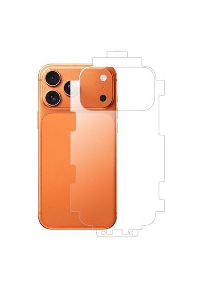 İphone 17 Pro Max İle Uyumlu Yüksek Kalite Full Kaplayan Arka Kasa Jelatin Ekran Koruyucu Şeffaf-cam