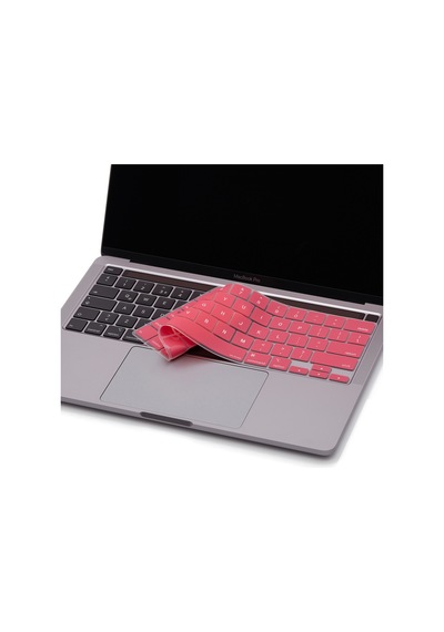 Apple Uyumlu MacBook Pro Klavye Koruyucu M1-m2 13inç Us-abd İngilizce Touchbarlı A2338 A2289 A2251 A2141 Pembe