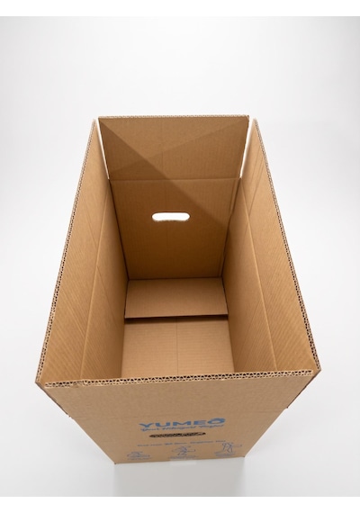 Yumeo Premium Ev Taşıma Kolisi 50x30x40 Cm - Tutma Yerli Çift Oluklu Kraft Kutu 60 Lt - 10 Adet