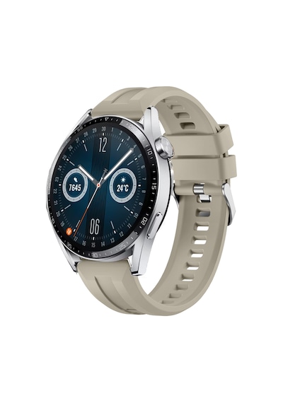 Sneezy Huawei Watch Gt3 46mm Gt2 46mm İle Uyumlu Spor Silikon Metal Tokalı Soft Saat Kordonu