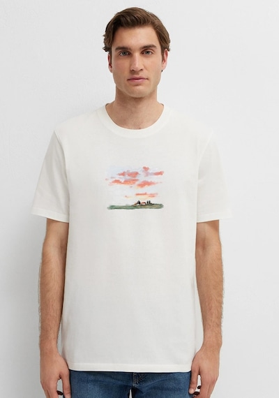 Mavi M0613669-70057 Mavi Baskılı T-shirt Erkek Tişort Beyaz