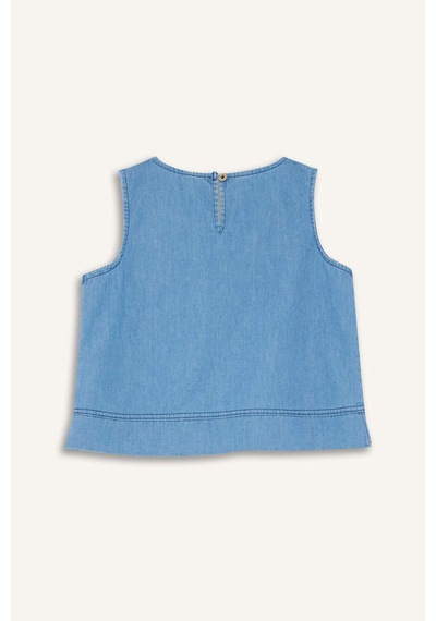 DeFacto Kız Çocuk Kolsuz Jean Bluz E6194A825SMNM28