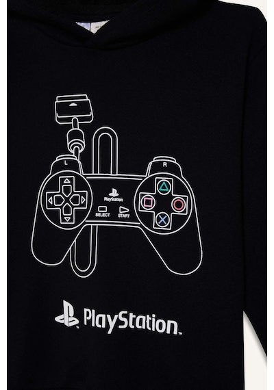 Defacto Erkek Çocuk Playstation Kapüşonlu Sweatshirt F9906a825cwbk81 Siyah-bk81