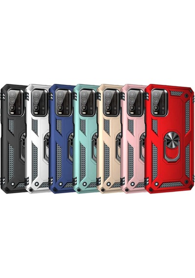 Xiaomi Redmi Note 9 4G Kılıf Yüzüklü Zırh Tank Vega