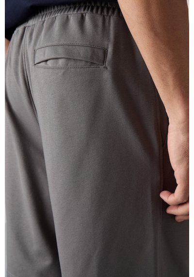 Tommy Life Koyu Gri Pamuklu Kalın Yumuşak Dokulu Comfort Fit Basic Erkek Şort - 81261 Koyu Gri